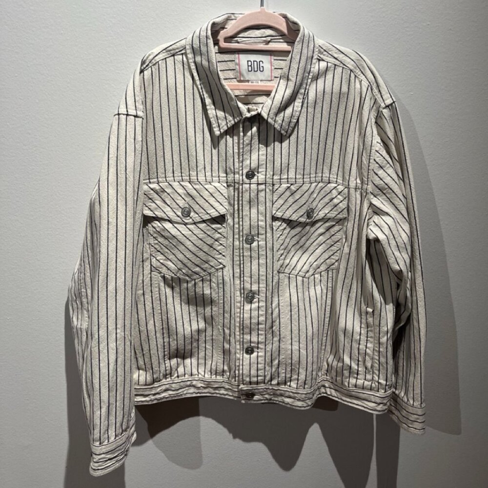 Urban Outfitters BDG Striped Chore Coat XXL